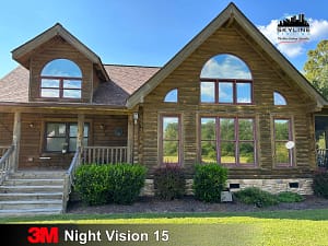 skyline-tinting-chesapeake-va-3m-night-vision-tint-log-home-exterior-2 • Skyline Tinting LLC